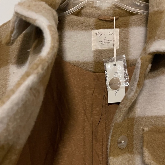 Rylee + Cru Shearling Chore coat in brass checker women’s size M
NWT - Picture 3 of 6